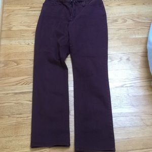 NYDJ purple maroon lift tuck jeans Sz 12